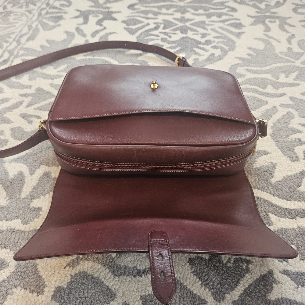 EVC Cartier Burgundy Leather Lrg Satchel Bag - Must De Cartier. Clean - Picture 5 of 10